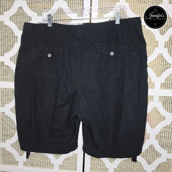 Van Heusen Women's Black Classic Fit Washed Poplin Bermuda Shorts Size 18 - Picture 3 of 8